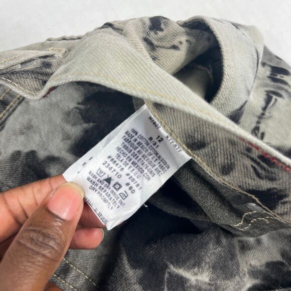 Tommy Hilfiger Womens Straight Leg Jeans Tie Dye Streetwear Grunge 90s Y2K 12 - Picture 10 of 12